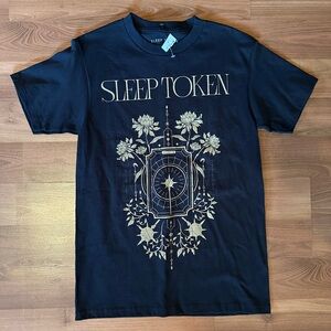NWT Black Graphic Sleep Token Small T-Shirt